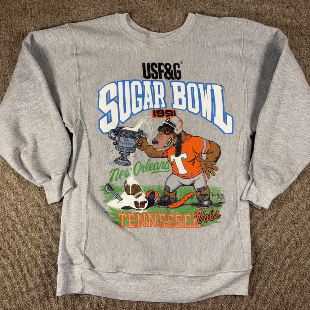 1991 Tennessee VOLS Sugar Bowl Crazy Graphic Medium 17.5x27